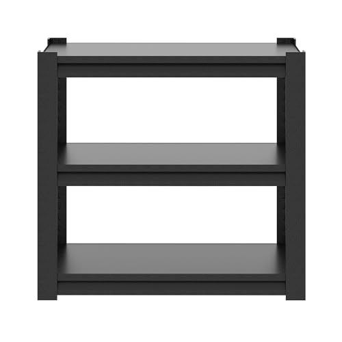 20-30 Gallon Fish Tank Stand - Metal Aquarium Stand, 34 "W x 18 "D x 31" H Adjustable Heavy Duty Reptile Tank Stand, Adjustable 3-Tier Fish Tank Rack Shelf for Home Office, Tank Not Included - color: Black, size: 34 "W x 18 "D x 31"H
