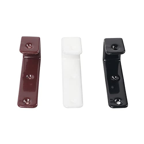 2 Pack Bunk Bed Ladder Hook Brackets, Inside 1" Nursery Kids Bunk Bed Ladder Hooks, White PVC Metal Loft/Camper/Rv Ladders J Hook Hardware with 2 Size Screws (2Pcak White) - color: White, size: 2 Pack