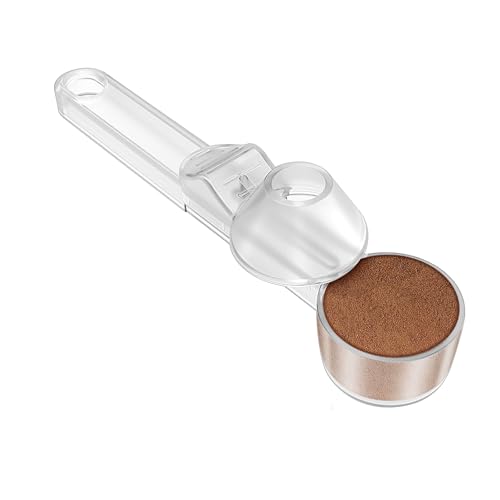 Coffee Scoop & Funnel for Reusable K Cup Refillable Coffee Pods,2 Tablespoon Coffee Scoop for Ground Coffee (1, Translucent White) - color: Translucent White