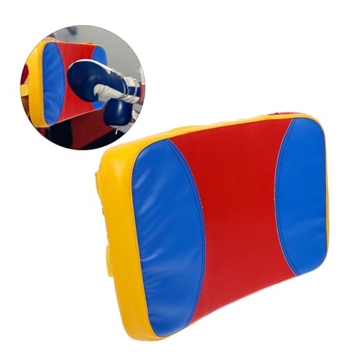 BESPORTBLE Small Curved Kickboxing Training Pad Lightweight Taekwondo Side Kick Shield with Wrist Strap for Martial Arts Practice