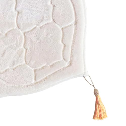JE JOUE Prayer Rug Muslim Mat Islamic - Thickening Sponge Muslim Rug for Men Women Eid Travel Ramadan, Soft Luxury Great for Knees and Forehead (Milk White) - color: Milk White