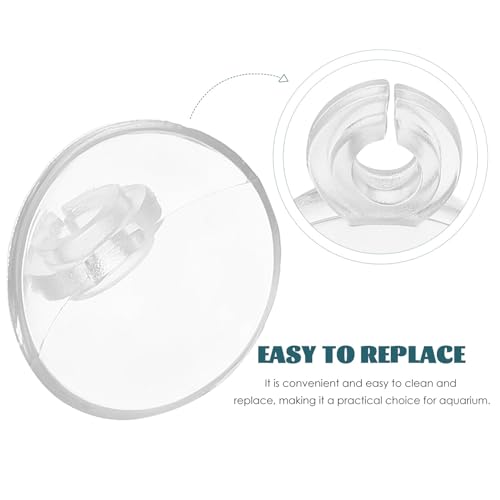 Kisangel 20pcs Aquarium Oxygen Tubing Suction Cup Clips Soft Holder Clamp Fish Tank Hose Fixing Accessories for Air Pump Aquarium Use