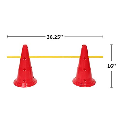 Dog Agility Course Equipment- Hurdle Cone Set – Obstacle Agility Training Kit for Doggie, Pet Outdoor Backyard Game