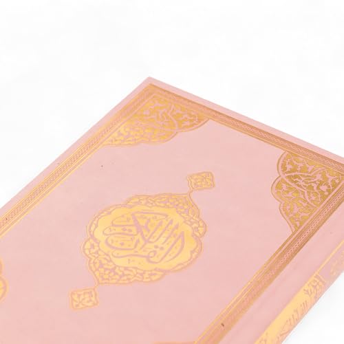 FURKAN The Noble Qur'an Arabic Large Size, Al Quran Al Karim, Islamic Gift, Gift for Men & Women, (6.7x9.5″) Hardcover Quran - Pink - color: Pink