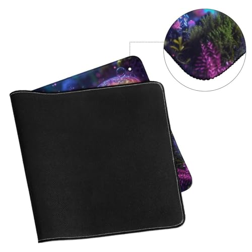 KeKee Colorful Sea Aquarium Neon Jellyfish Octopus Mushrooms Large Mouse Pad Gaming Mousepad Desk Pad for Keyboard and Mouse Mat Non-Slip Base 30x60cm, Style - size: 30x60cm