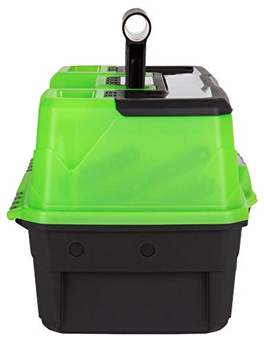 Flambeau Outdoors 6383 3-Tray Tackle Box, 32 Compartments, Frost Green | Cantilever 3-tray box, 32 compartments with 13 removable dividers, bulk base storage, Draw Tite latch, frost green - color: Frost Green/Black
