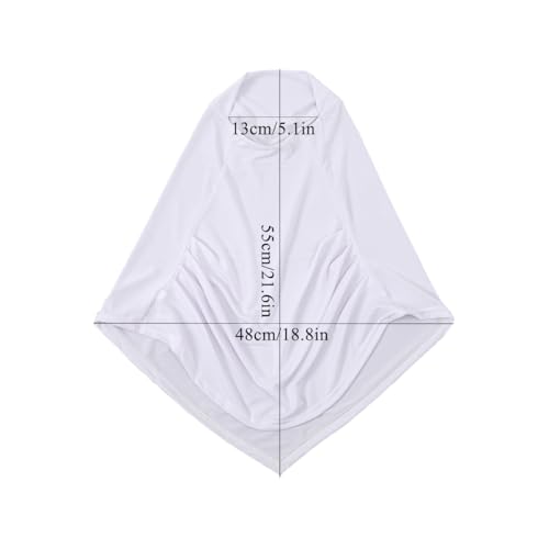 LMVERNA Ready To Wear Hijab for Women Muslim Instant Turban Soft Scarf for Prayer Long Hijabs - color: Grey