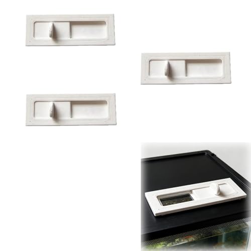 Sliding Feeding Port Cover for Fluval Flex 9 Gallon, 3 pcs,Convenient Aquarium Lid, Prevents Water Splashing, Easy Feeding, Compatible with Fluval Flex 9 Gallon Aquariums, Easy Installation