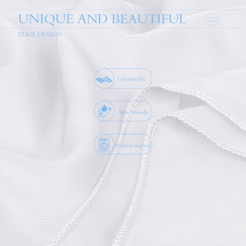 Chiffon Scarf,Soft Breathable Chiffon Shawls and Wraps,Silky Women's Hijab for Evening Dresses Wedding Bridal Scarves - color: White, size: 79 x 24 inches