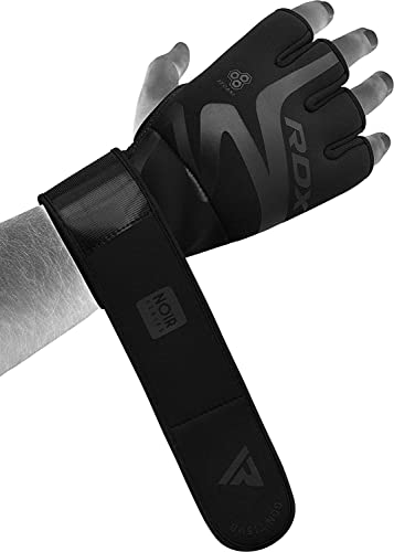 RDX Boxing Inner Gloves Hand Wraps Men Women, Hybrid Design Gym Weight Lifting Workout, 50Cm Long Wrist Support, Neoprene Under Mitts, MMA Muay Thai Martial Arts Training, Kickboxing Punching - size: Small