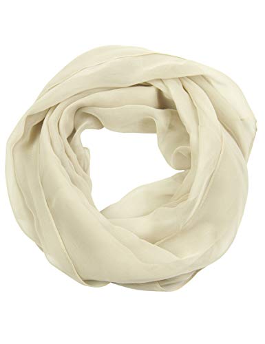 PANTONIGHT Long Chiffon Sheer Scarf For womens - color: 053 Plain Beige