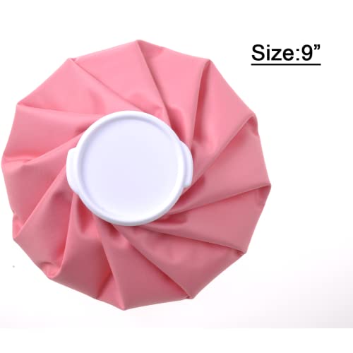 Ice Bag, Ice Packs for Injuries Reusable 9", Hot Water Bag for Pain Relief, Hot & Cold Therapy, Cold Pack Pink - size: 9", style: Pink