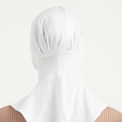 Modefa Women's Premium Cotton Ninja Bonnet - Complete Coverage - One Size Fits Most - For Muslim Women Ninja Undercap Hijab - color: White