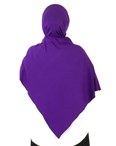 Prien Hijab for Women Viscose Scarf Lightweight Muslim Hijabs Long Shawl Islamic Scarves Turkey Silk Headscarf for Womens - color: Purple
