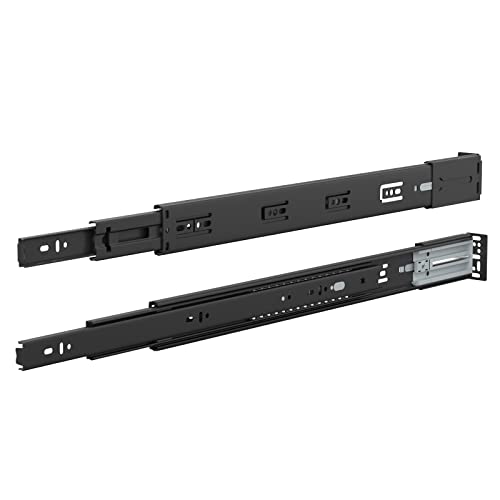 LONTAN Black Rear Mounting Brackets for 1.77 Inch 45mm Slides (10 Pairs) | Electro-Coated Anti-Rust Finish; Face Frame Cabinet Socket; 2.75 Inch Depth Extension; Easy Screw On Replacement - color: Black, size: 1.77 Inch - Mounting Bracket
