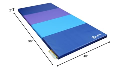 Tumbl Trak Gymnastics Folding Tumbling Panel Mat - color: Blueberry, size: 4'x8'x2"