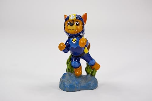 Penn-Plax Officially Licensed Paw Patrol Aquarium Ornament – Chase – Mini Size - size: Small
