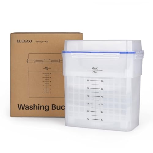 ELEGOO Washing Bucket for Mercury Plus 3.0 Wash and Cure Station | Large Bucket with 7.5L Capacity - size: XL-Mercury Plus 3.0 Bucket