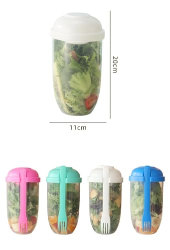 Portable Salad Cup - color: White