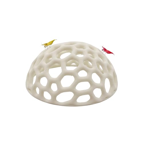 Large Shrimp Dome Hide – Aquarium Cherry Shrimp Hideout Large Cherry Shrimp Cave Shelter (White) - color: White