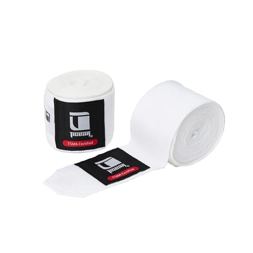 Tigear Boxing Wraps 180 inch Boxing Handwraps | Mexcian Style | Boxing Gloves Muay Thai MMA Boxing Hand Wraps | 180" - color: White