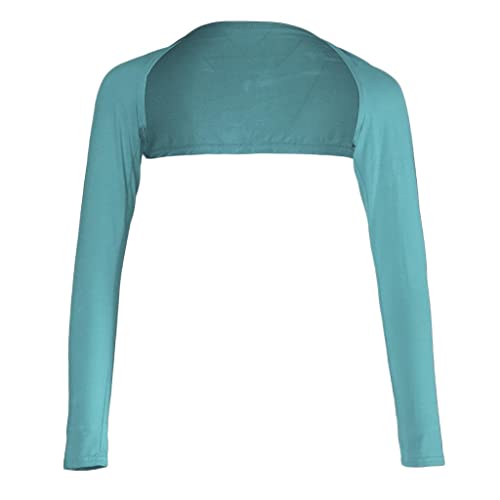 LoveinDIY Full Arm Sleeves Shrug Hijab Ramadan Islamic Stretchy Modal One Piece - color: Light Blue