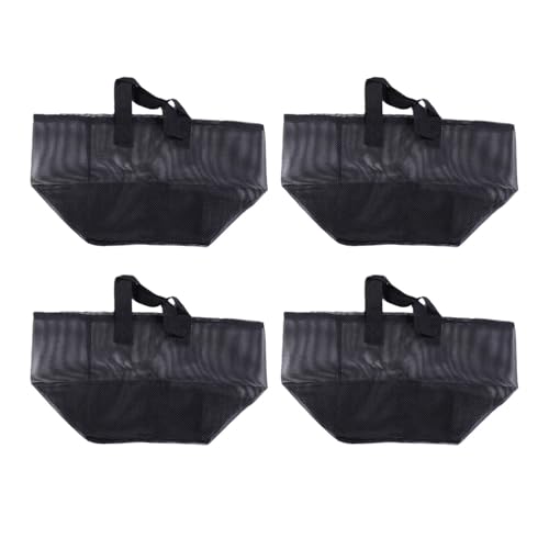Fabater 4PCS Aquatic Plant Pots, Reusable PVC Pond Planting Bags with Sturdy Handles, Aquatic Plant Baskets, Grow Bags for Island Live Aquarium Flowers, Convenient to Storage (Square) - size: Square