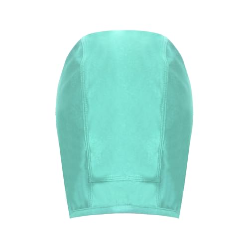 YiZYiF Wrestling Hair Cap Cover Universal Fit for Any Headgear with Chin and Open Ears Long Hair Slicker for Grappling - color: Light Green