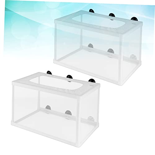Happyyami 2pcs Large Fish Net Hatchery Incubator Suction Cups for Efficient Fish Breeding Aquariums Increases Survival Rate