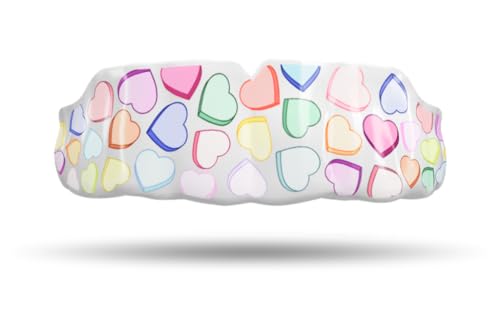 Impact Custom Professional MMA/Boxing/Muay Thai Mouthguard, Design Series (Heart Confetti) - color: Heart Confetti