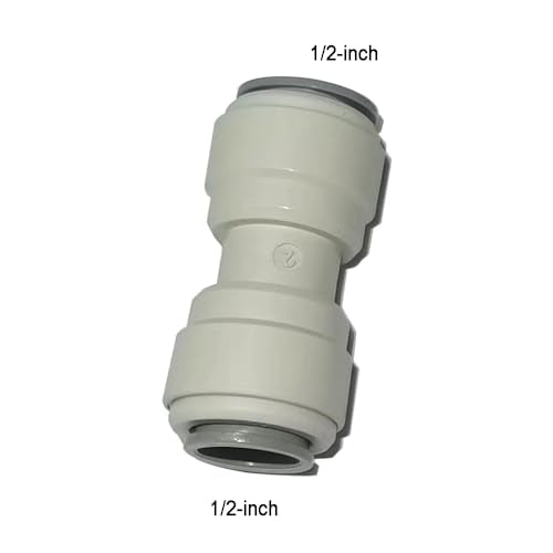 Acetal Copolymer 1/2" Tube OD (12.7mm) Tube Fitting, Union Straight Connector,Push to connect for RO water filter system parts (pack of 5) - style: 1/2 to 1/2 o.d. straight union