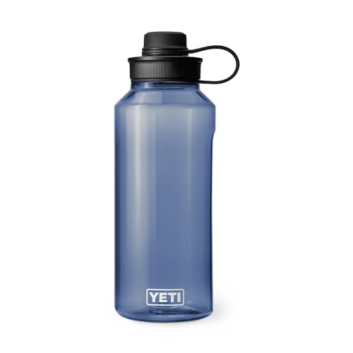 YETI Yonder Water Bottle with Yonder Tether Cap, Lightweight, Leakproof and BPA-Free - color: Navy, size: 50 Ounces