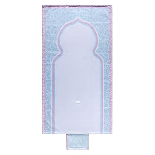 Portable Sejadah Prayer Mat – Velvet, Linen, and Chenille with Compact Storage (Cashmere Islamic Arch)