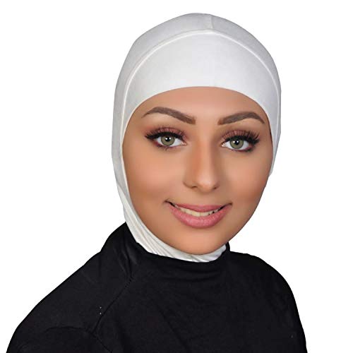 AL AMIRA Women's Ninja Cotton Hijab Underscarf One Piece - color: Off-white