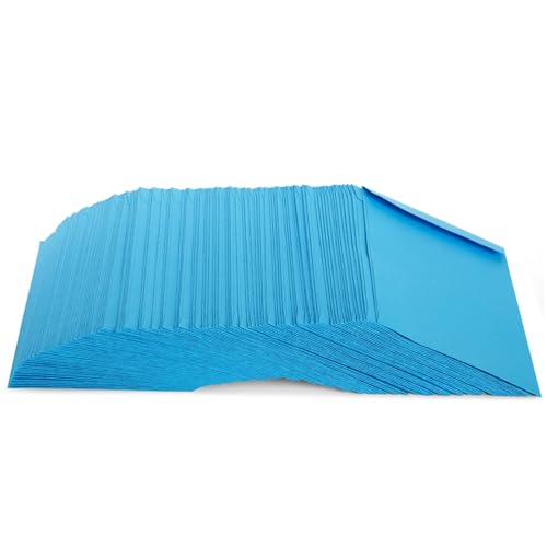 Okuna Outpost Money Envelopes - 3.5 x 6.5 in, Blue, 100-Pack, Modern - Peel & Seal Flap & 100 GSM Paper - Coin Envelopes for Cash Storage, Budgeting & Gifting