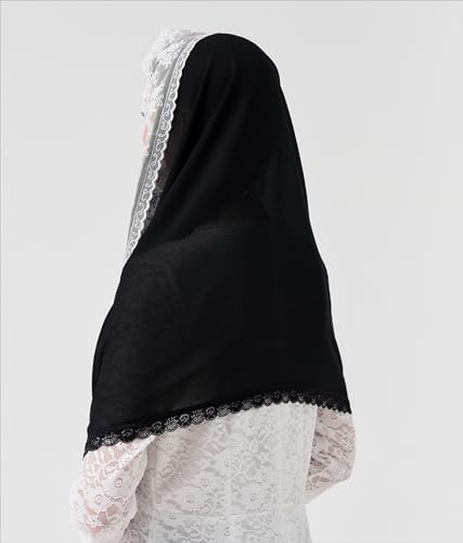 Leimandy Infinity Chapel Veil Hijab Scarf Head Wrap for Muslim V96 - color: Black