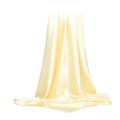 Elegant Satin Jersey Muslim Hijab Scarf Square Soft Head Wrap Scarves Shawl for Women Girls - color: Beige(90*90cm)