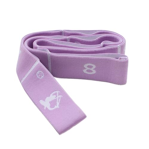 Adjustable Stretch Strap for Kids, 8-Loop Elastic Resistance Band for Children Gymnastics, Ballet Dance, Yoga, Stuff,Pilates & Flexibility Training, Home Exercise Equipment for Girls - color: Purple