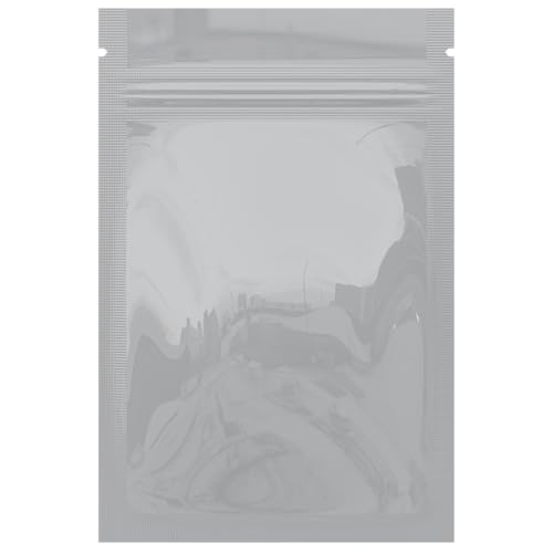 Mylar Style Barrier Bags – Zipper w/Heat Seal – 100 Bags (Gloss White/Gloss White, 1 Gram - 3?x4.5?) - color: Gloss White / Gloss White, size: 3x4.5 Inch (Pack of 100)