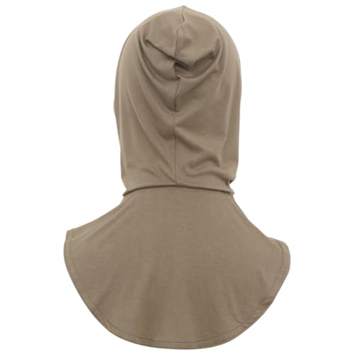 dPois Plain Ready To Wear Amira Hijab for Women Soft Muslim One Piece Instant Hijab Headscarf for Daily Wear - color: Hazel