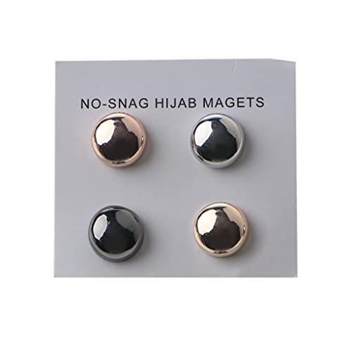 SOFEA Scarf Buckle, Strong Metal Plating Magnetic Hijab Clip Safe Hijab Brooch Luxury Accessory No Hole Pins Brooch Magnet for Muslim Scarf