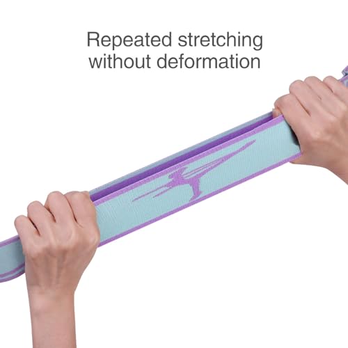 Adjustable Stretch Strap for Kids, 8-Loop Elastic Resistance Band for Children Gymnastics, Ballet Dance, Yoga, Stuff,Pilates & Flexibility Training, Home Exercise Equipment for Girls - color: Blue
