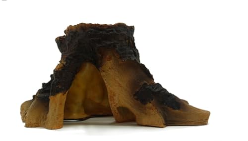 Resin Driftwood Aquarium Decoration, Hollow Stump Hidden cave, Fish Tank Landscape Decoration, Aquarium Accessories 23cm x 12cm