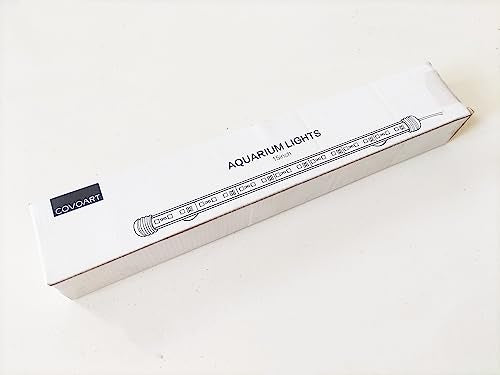 15 inches LED Aquarium Light, 2.5W Fish Tank Light Underwater Light Submersible Crystal Glass Lights, 21 LED Beads 12 Colors 19 Modes Brightness Adjustable Memory Function IP68 Waterproof - size: 15 Inch (Pack of 1)