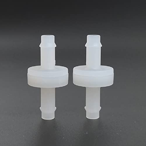 1/4" 6mm PVDF Spa Ozone Generator Ozonator One-way Check Valve 2PCS | oxygen, vacuum, hose barb, plastic micro diaphragm water stops, for hot tub, soap dispenser
