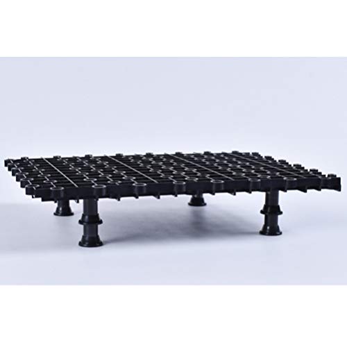 Hemobllo Aquarium Bottom Plate Fish Tank Bottom Tray Grid PVC Fish Tank Board Divides Tray Divider Bottom for Mixed Breeding 5pcs (Black Tank Stand Fish Tank Divider - size: Size 1