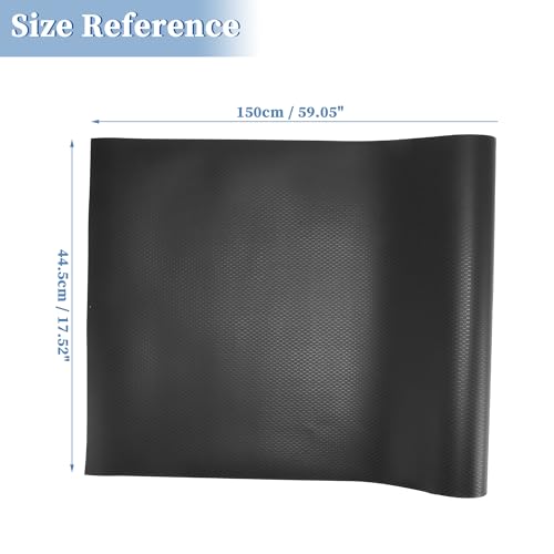Reptile Mat, Reptile Carpet, EVA Reptile Liner, Waterproof Terrarium Mat, Leopard Gecko Reptile Mat, Lizard Tortoise Tank Accessories, Black, 59.05" L x 17.52" W