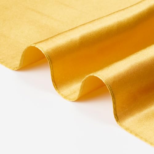 QBSM Womens 23.6 inch Satin Silk Feeling Formal Square Neck Scarf Head Hair Wraps Kerchief - color: Champagne Color