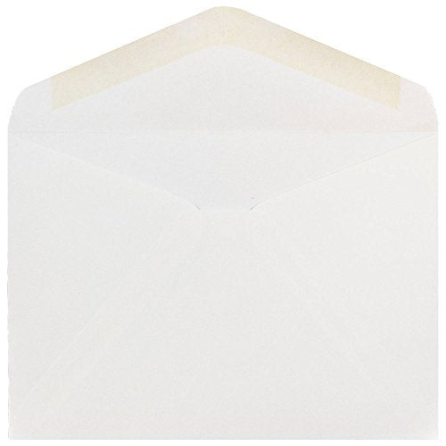 JAM PAPER A7 Invitation Envelopes with V-Flap - 5 1/4 x 7 1/4 - White - 50/Pack - color: White V-flap, size: A7