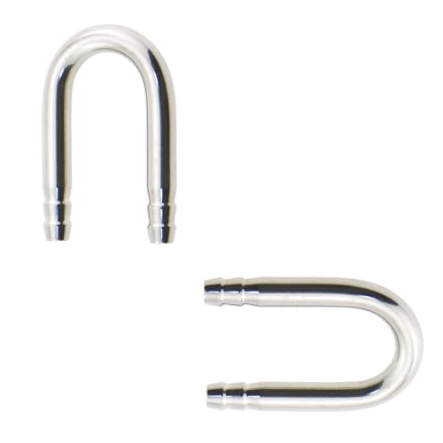 2PCS Stainless Steel U-Tube Connection for Aquarium Use Oxygen Enhancement Tube Oxygen System U-Tube Connector Aquarium Fitting Hose Connector for Aquarium Use Air Hose Oxygen Pump Air Hose